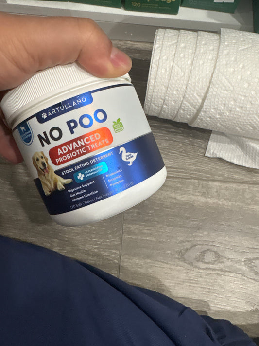 No Poo Chews for Dogs - Coprophagia Stool Eating Deterrent for Dogs - Prevent Dog from Eating Poop - Stop Eating Poop for Dogs with Probiotics & Digestive Enzymes - Forbid for Dogs