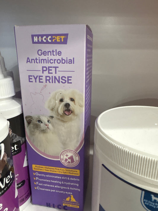 HICC PET Dog Eye Drops 5.1 fl oz Eye Drops for Dogs and Cats Vet-Recommended Dog Eye Infection Treatment to Soothe Eye Infection Allergy, Relieve Dry Eyes Pink Eyes, Dog Tear Stain Cleaner