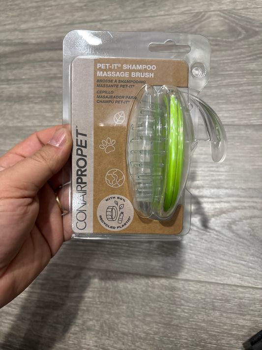 CONAIRPROPET Shampoo Massage Brush with Ergonomic Pet-It Design, Dog Brush for Shampoo & Massage Brush for Bathing
