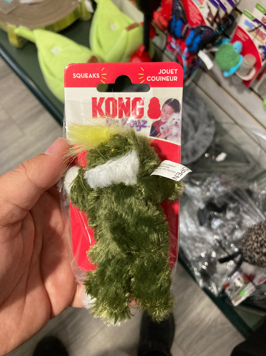KONG Frog Dog Toy, Extra Small, Green