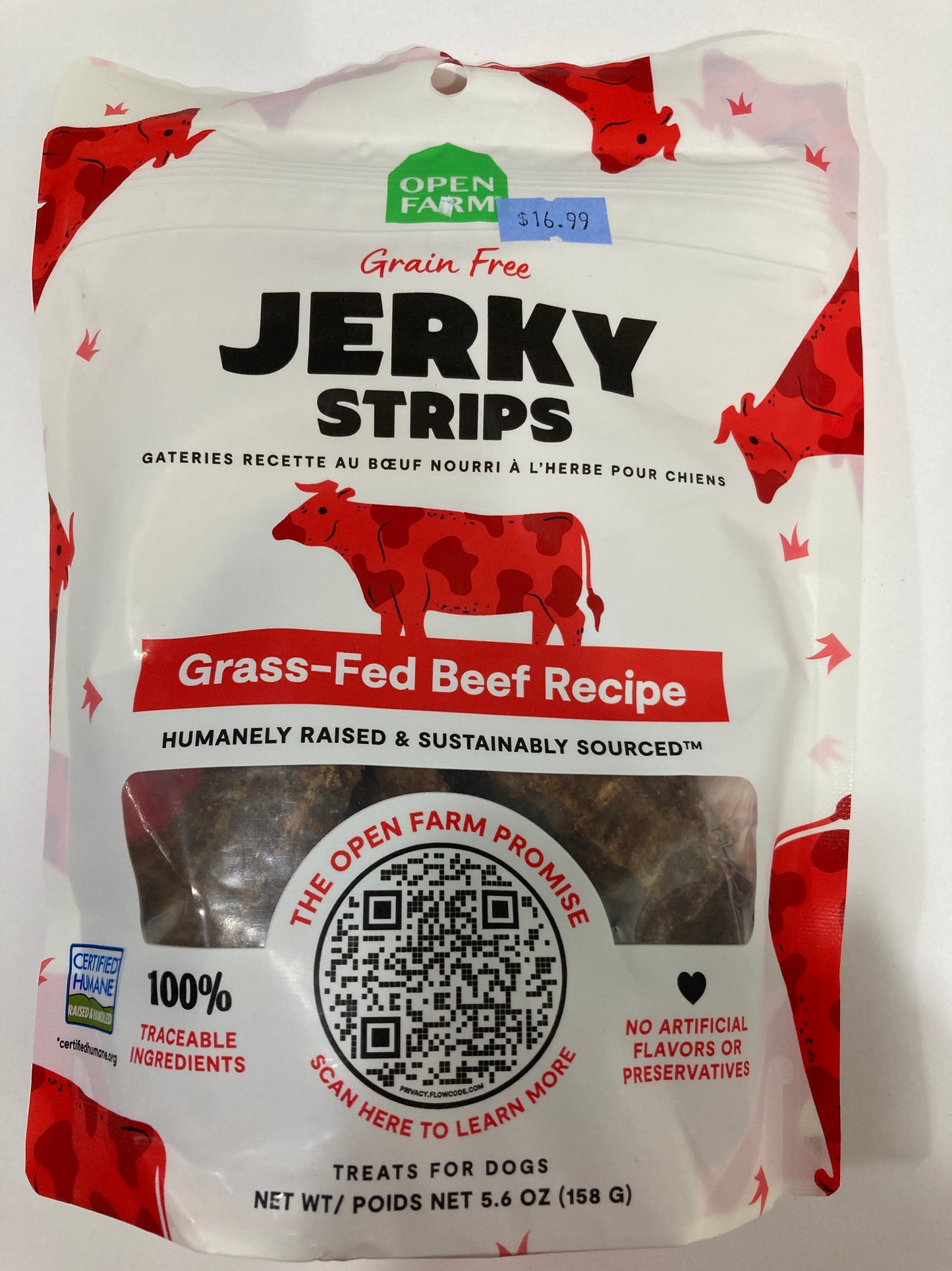 Open Farm Dehydrated Grain-Free Dog Treats, Gently Cooked Recipe with Natural Simple Ingredients and No Artificial Flavors or Preservatives