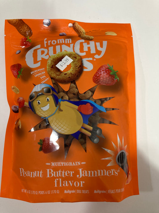 Fromm Crunchy Os Peanut Butter Jammers Dog Treats - Premium Crunchy Dog Treats - Peanut Butter Recipe - 6 oz