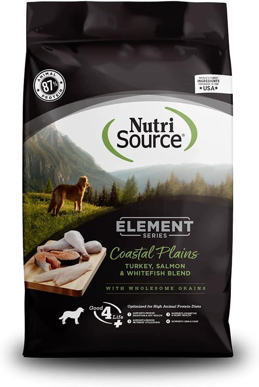 NutriSource Element Series Coastal Plains Dry Dog Food, Turkey, Salmon and Whitefish, 4LB