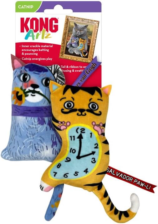 KONG Artz Cats - Crackling Cat Toys with Catnip