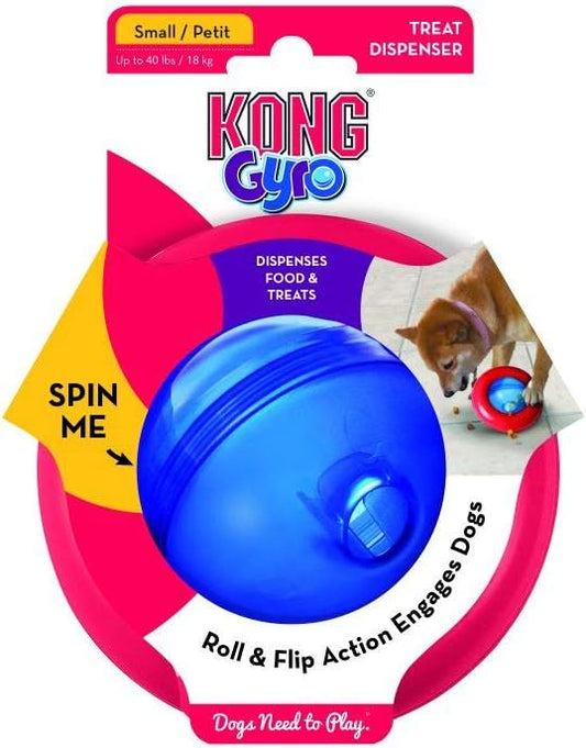 KONG Gyro - Interactive Dog Toy for Treat Dispensing - Dog Slow Feeder for Healthy Eating - for Small Dogs