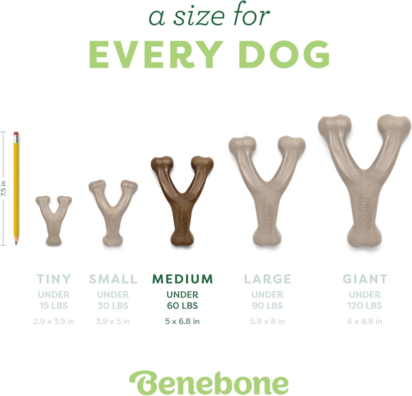 Benebone Wishbone Durable Dog Chew Toy for Aggressive Chewers, Real Bacon, Made in USA
