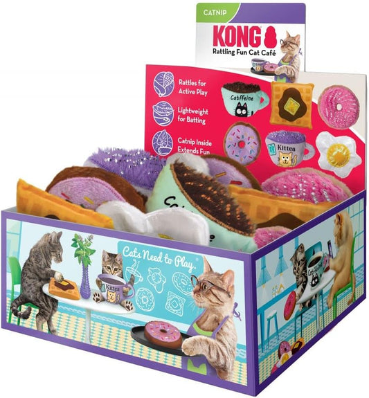 KONG Scrattles Rattlin Fun Cat Cafe PDQ, 12 Piece