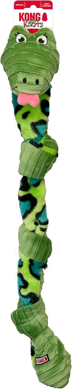 KONG Knots Snake 24" Interactive Tug Assorted Dog Toy for All Breed Sizes