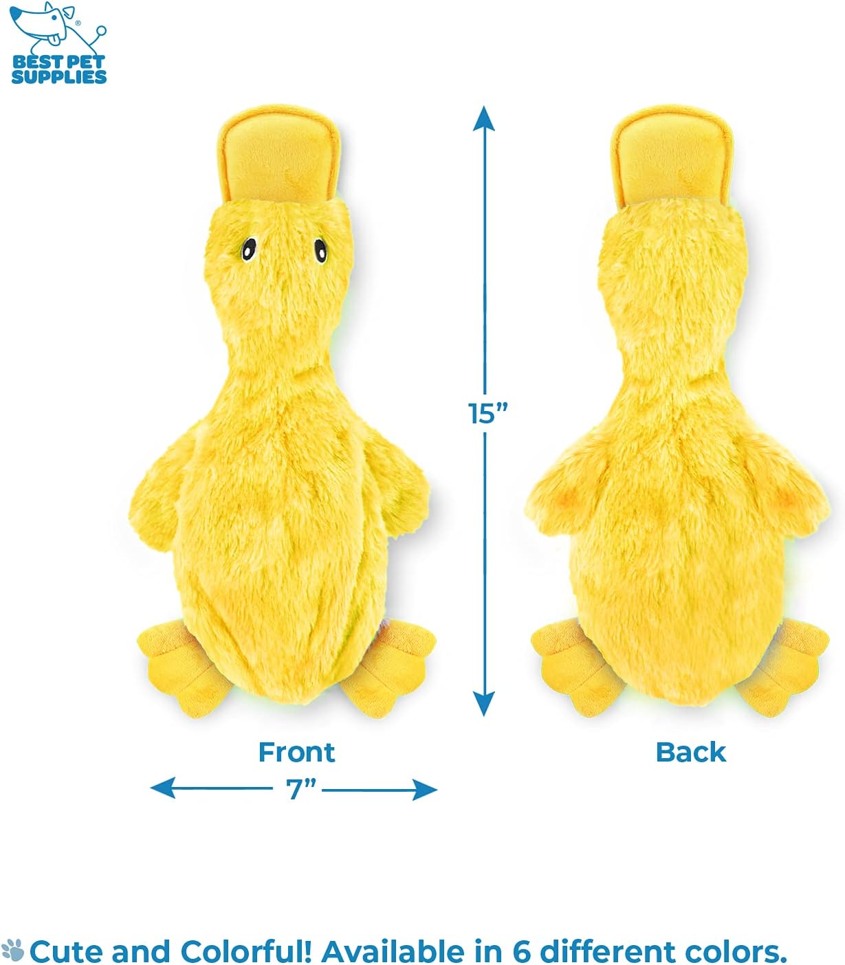 Crinkle Dog Toy, Soft Squeaker, Fun for Indoor Puppies - Yellow