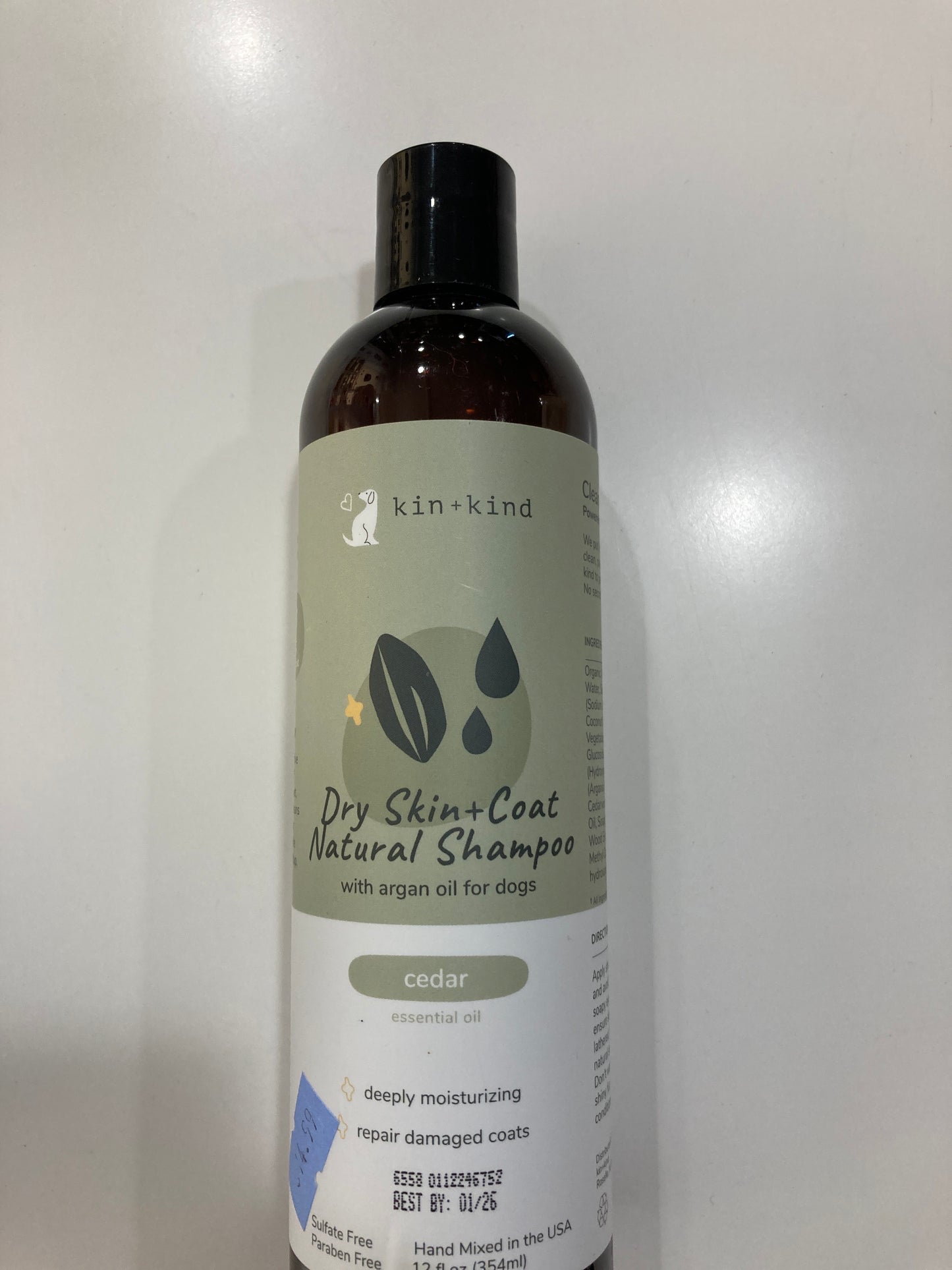 Kin kind Dry Skin+Coat Natural Shampoo 12 fl oz(354 ml)