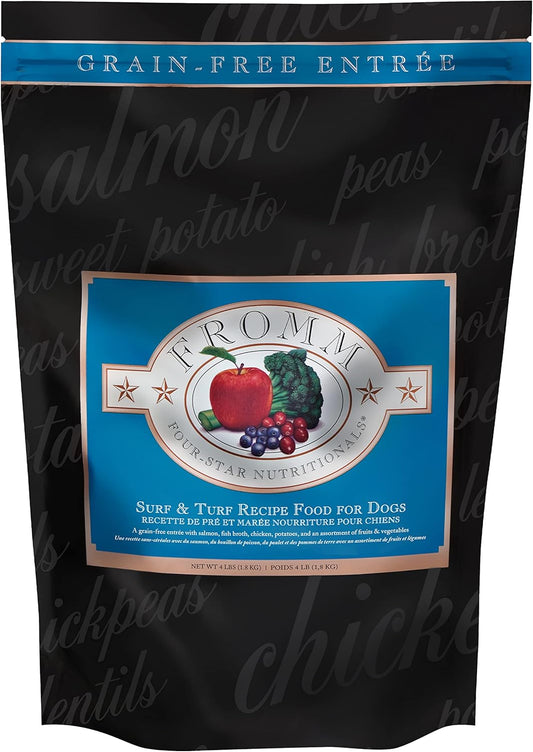 Fromm Four Star Surf and Turf Dog Food, 4-Pound Bag