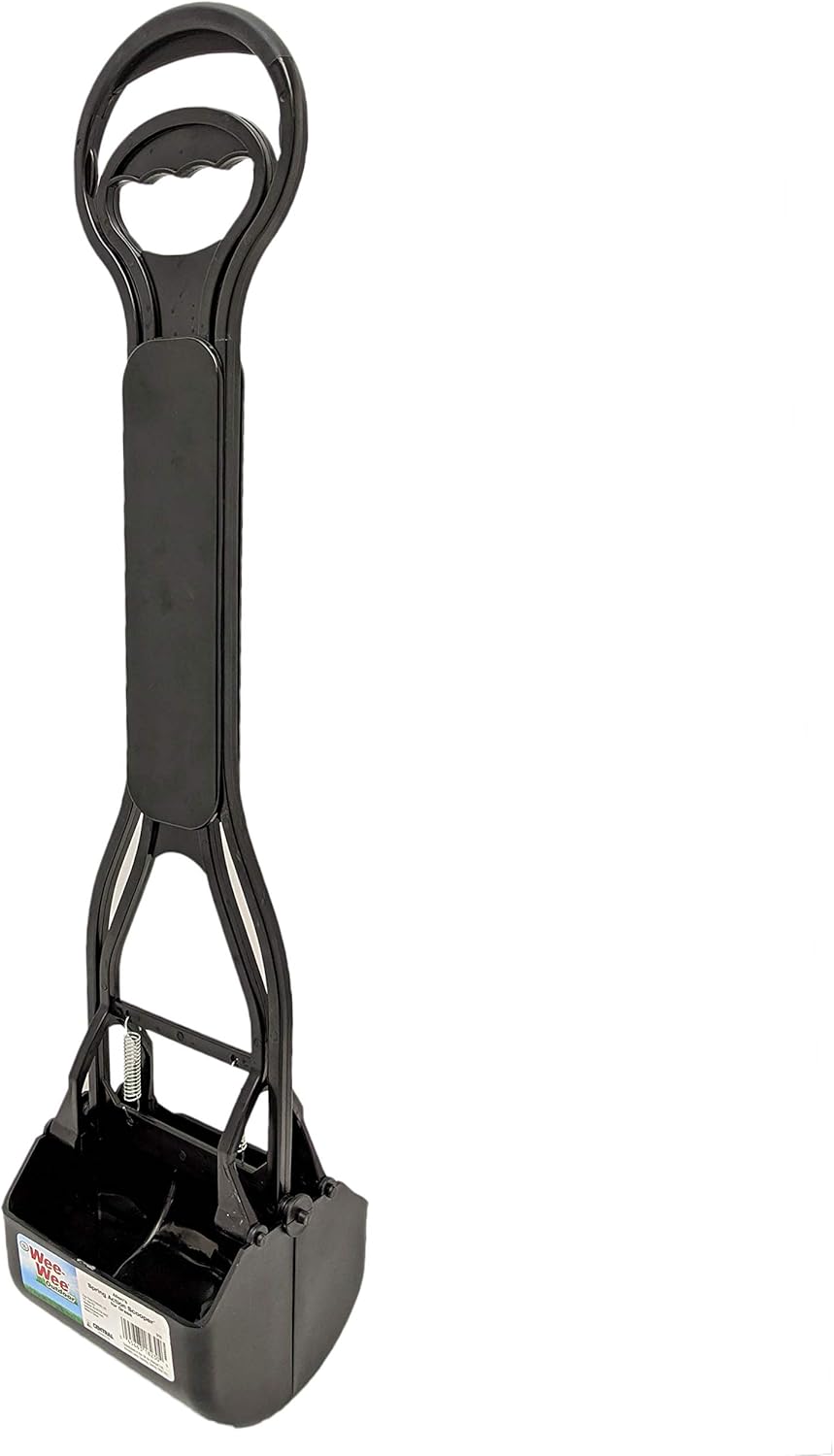 Four Paws Allen's Spring Action Dog Scooper For Grass Standard Black