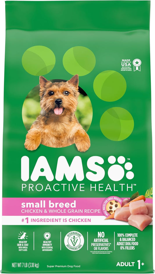 AMS Small & Toy Breed Adult Dry Dog Food for Small Dogs with Real Chicken, 7 lb. Bag