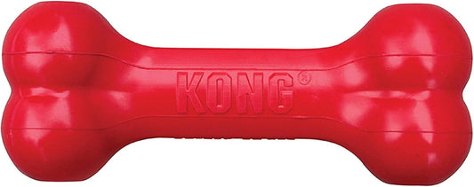 KONG Goodie Bone - Classic Durable Natural Rubber Dog Bone, Supports Mental Engagement - Treat Dispensing - Red