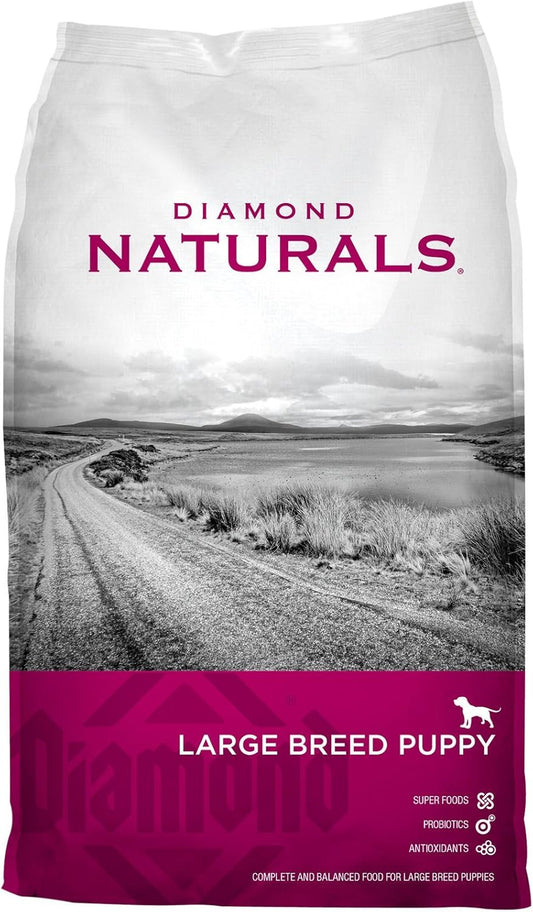 Diamond Naturals Dry Food for Puppy, Large Breed Lamb and Rice Formula, 40 Pound Bag