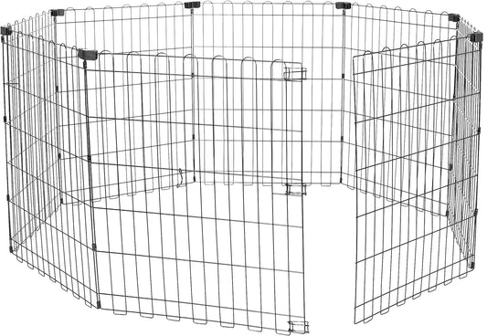 Foldable Metal Exercise Pet Play Pen for Dogs (with door)