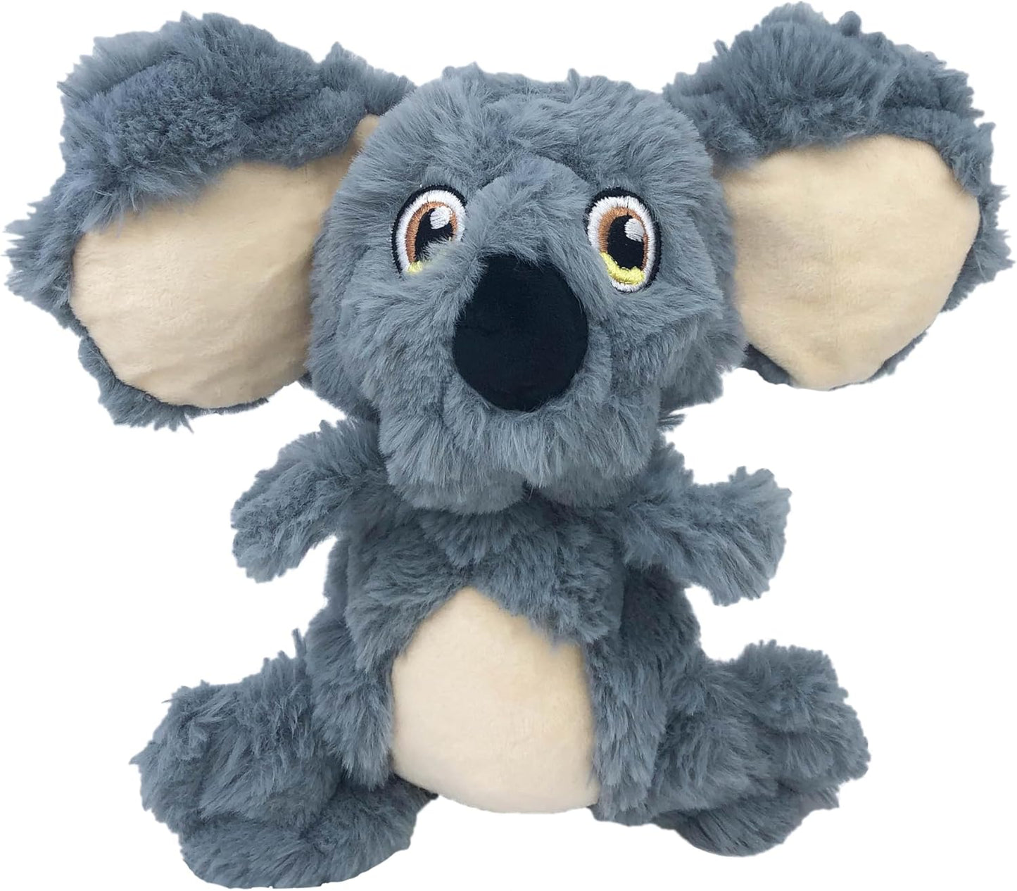 KONG Scrumplez Dog Toy - Soft Plush Squeaker Toy for Interactive Play, Stuffed with Extra-Squeaky Fun, Durable and Engaging for Dogs (Gray Koala)