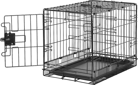 Foldable Metal Wire Dog Crate with Tray