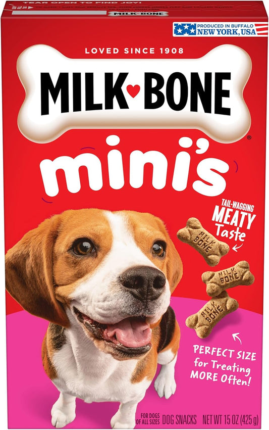 Milk-Bone Mini's Original Dog Treats, 15 Ounce, Crunchy Biscuit Helps Clean Teeth Visit the Milk-Bone Store