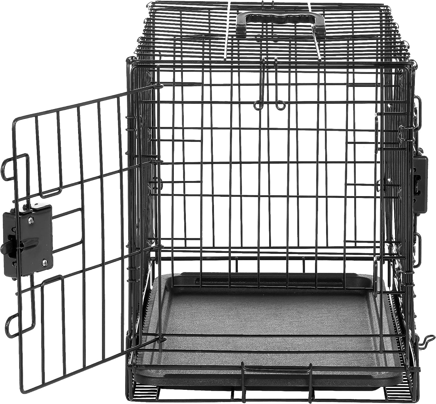 Foldable Metal Wire Dog Crate with Tray