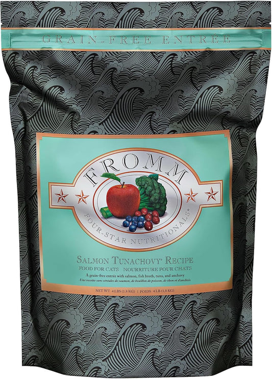 Fromm Four-Star Nutritionals, Grain-Free Salmon Tunachovy Dry Cat Food, 4lb