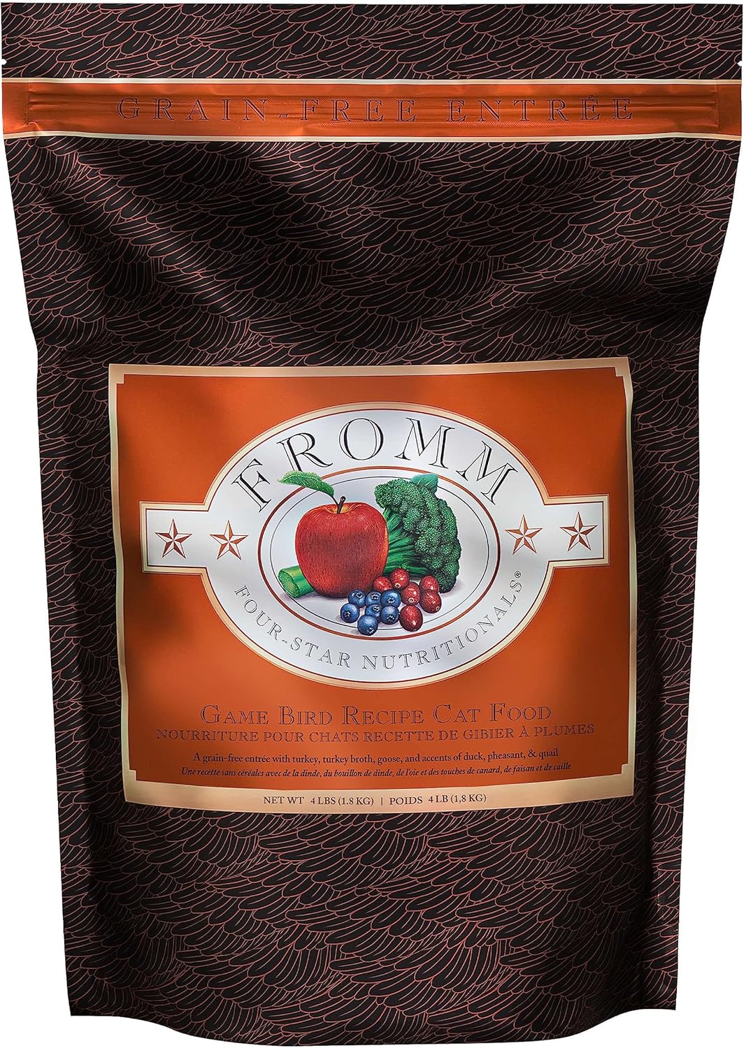 Fromm Four-Star Nutritionals Game Bird Cat Food - Premium Dry Cat Food - Turkey Recipe - 4 lb