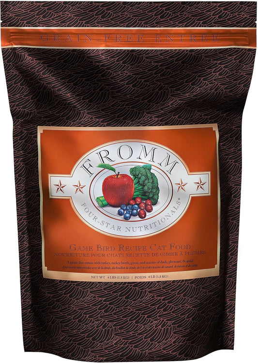 Fromm Four-Star Nutritionals Game Bird Cat Food - Premium Dry Cat Food - Turkey Recipe - 4 lb