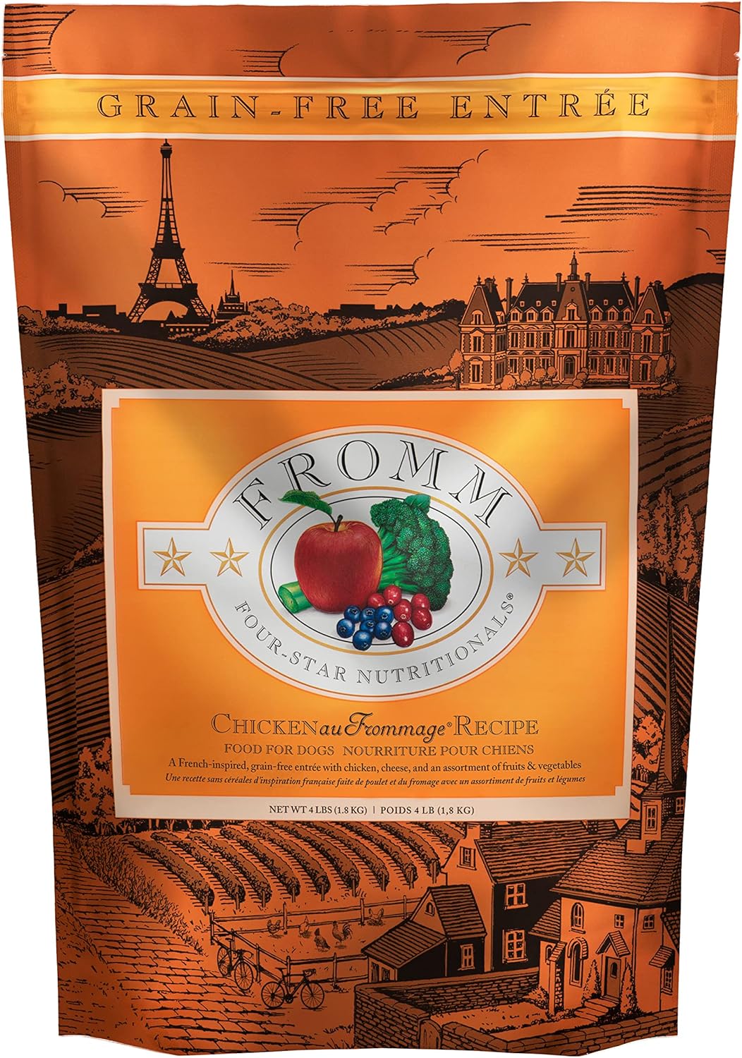 Fromm Four-Star Nutritionals Chicken au Frommage Dog Food - Premium Dry Dog Food - Chicken Recipe - 4 lb