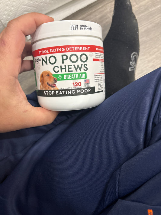 STRELLALAB No Poo Treats for Dogs - Coprophagia Stool Eating Deterrent - No Poop Eating for Dogs