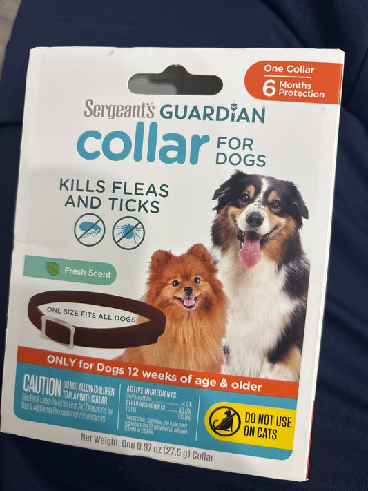 Sergeant's Guardian Flea & Tick Collar for Dogs, 1 Count