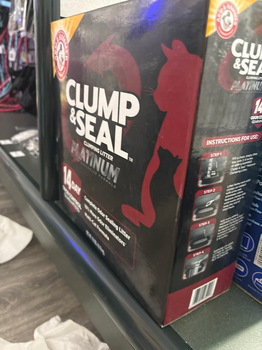 Arm & Hammer Clump & Seal Platinum Multi-Cat Complete Odor Sealing Clumping Cat Litter, 14 Days of Odor Control 18lb, Online Exclusive Formula