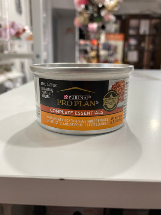 Purina® Pro Plan Complete Essentials White Meat Chicken & Vegetables Entree Adult Wet Cat Food - In Gravy, 3 Oz