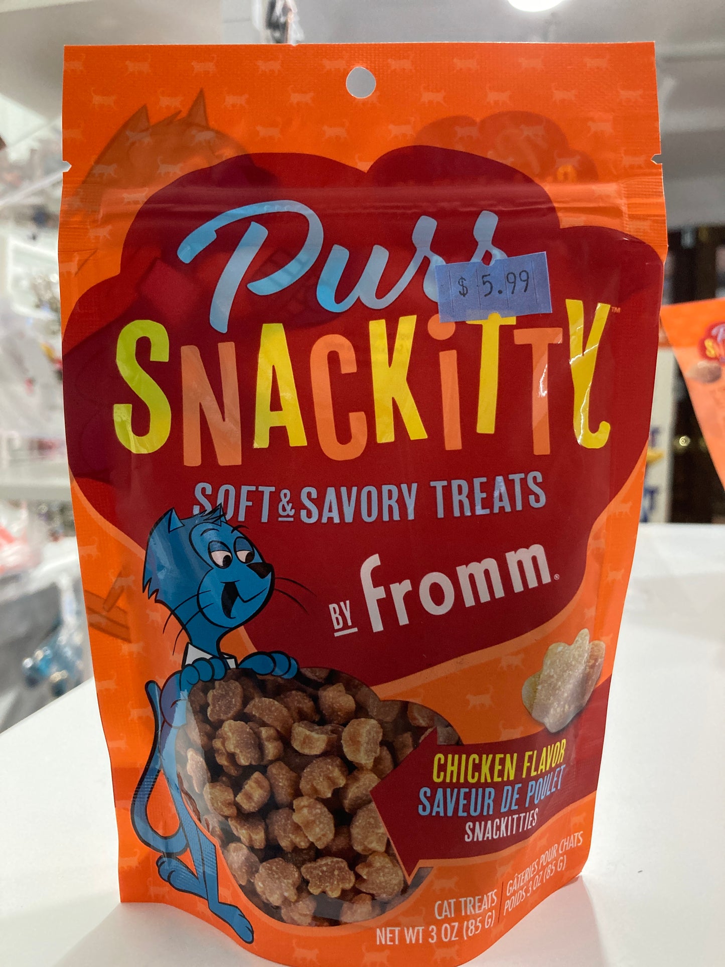 Fromm PurrSnackitty Chicken Flavor Snackitties Treats - Premium Soft & Savory Cat Treats - 3 oz