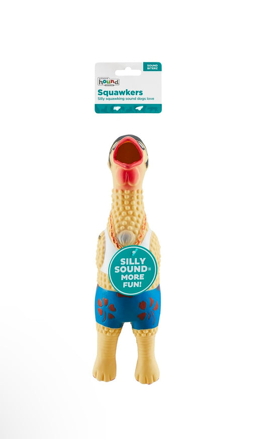 Outward Hound Latex Rubber Chicken Squawkers Earl Interactive Dog Toy, Large