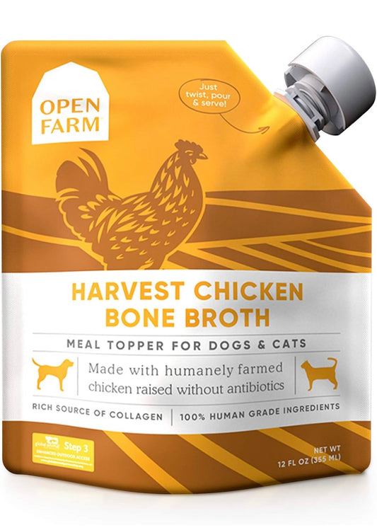 Open Farm Bone Broth, Food Topper for Both Dogs and Cats - 12oz