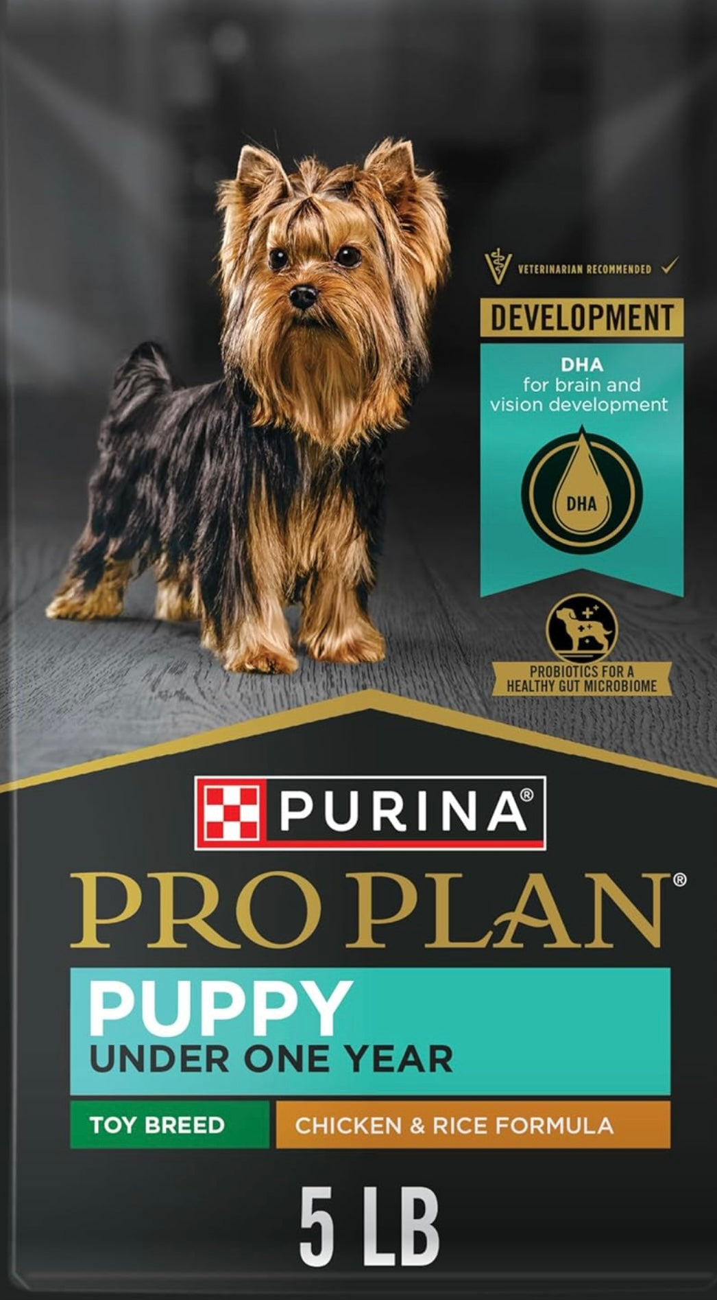Purina Pro Plan High Protein Toy Breed Puppy Food DHA Chicken and Rice Formula - 5 lb. Bag