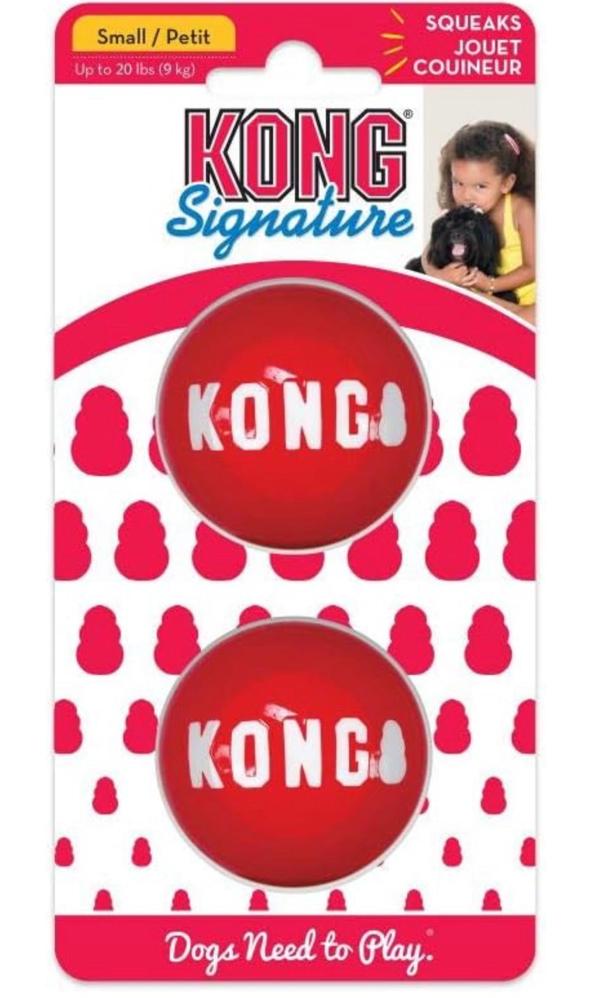 KONG Signature Balls (2 Pack)- Durable Dog Balls for Fetch