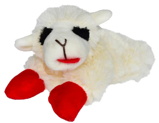 Multipet INTERNATIONAL 843140 Lambchop Plush Squeak Toy Mini for Pets, 6-Inch, White, small