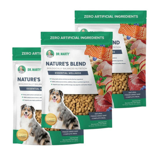 Dr. Marty Nature's Blend Freeze-Dried Raw Dog Food 48 oz (3 Bags x 16 oz)