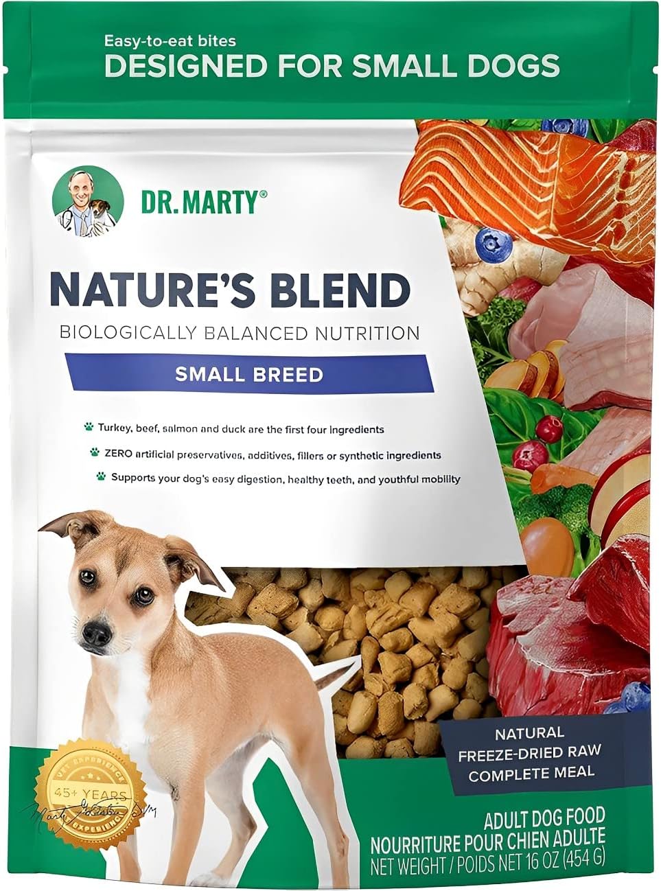 Dr. Marty Nature's Blend Adult Small Breed Freeze-Dried Raw Dog Food