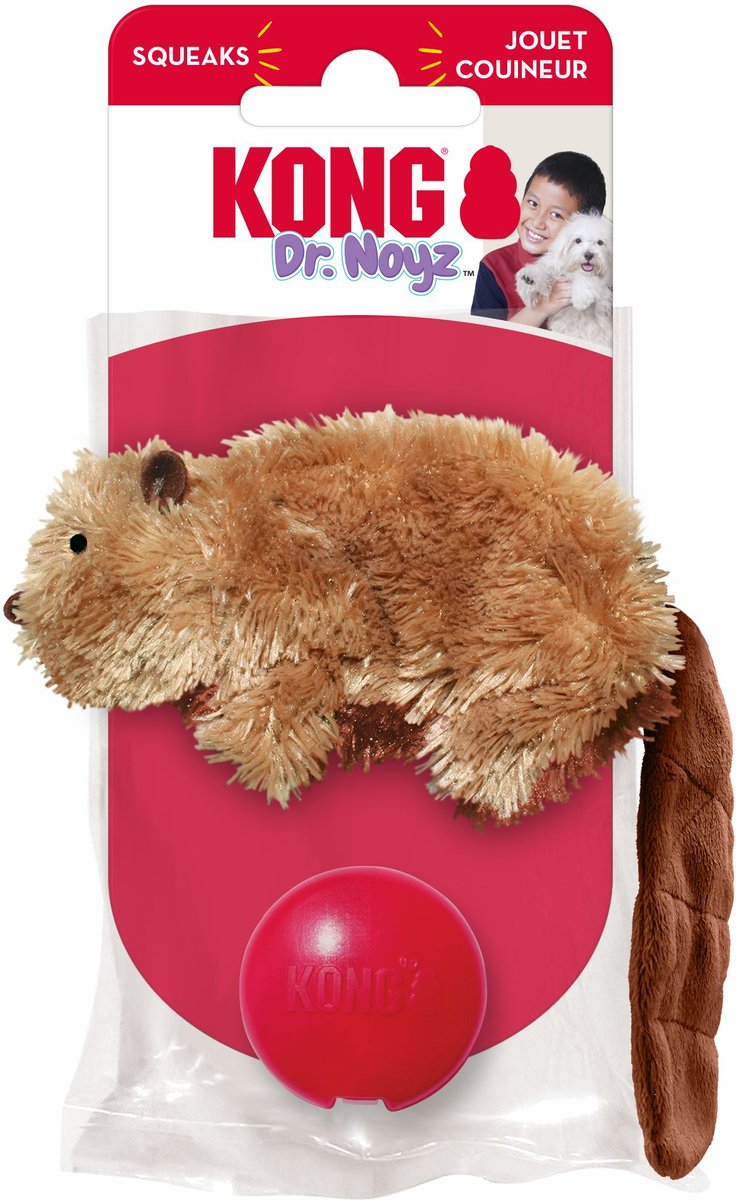 KONG Plush Beaver Dog Toy, Small