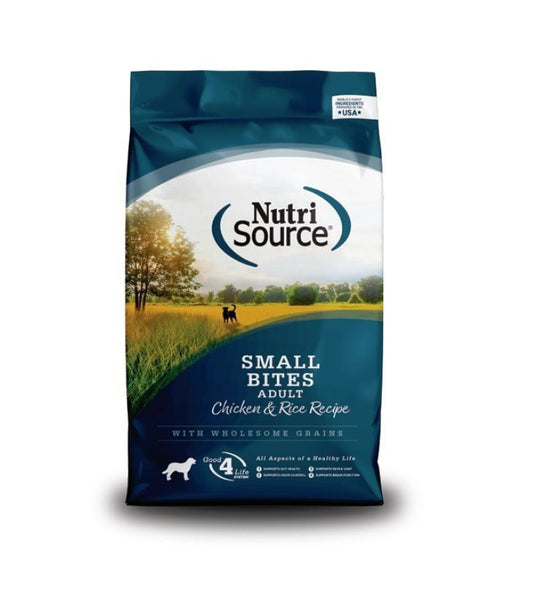 NutriSource Adult Chicken & Rice Small Bite Dog Food - 4lbs