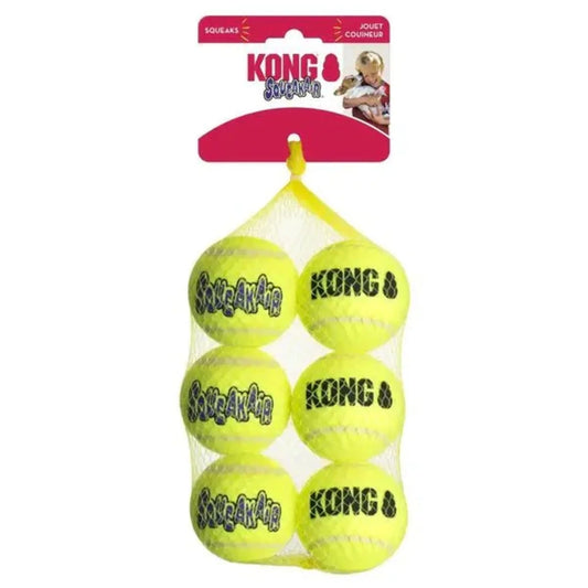 Kong Air Kong Squeakers Tennis Balls - Medium 6 Count