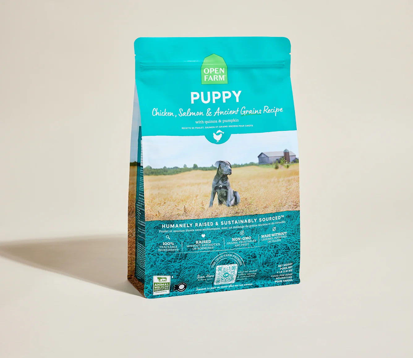 Open Farm Chicken & Salmon Ancient Grains Puppy Kibble