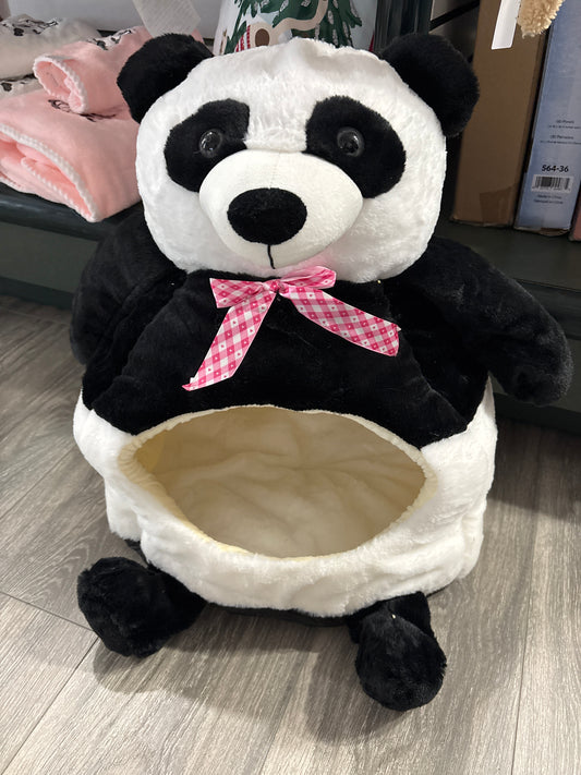 Indoor Dog Bed Cave with Removable Cushion,Cute Pet Plush Warm Tent House,Washable Dog Bed,Cartoon Bear Design Pet Sleeping Bed for Small Middle Cats and Dogs (S, Black)