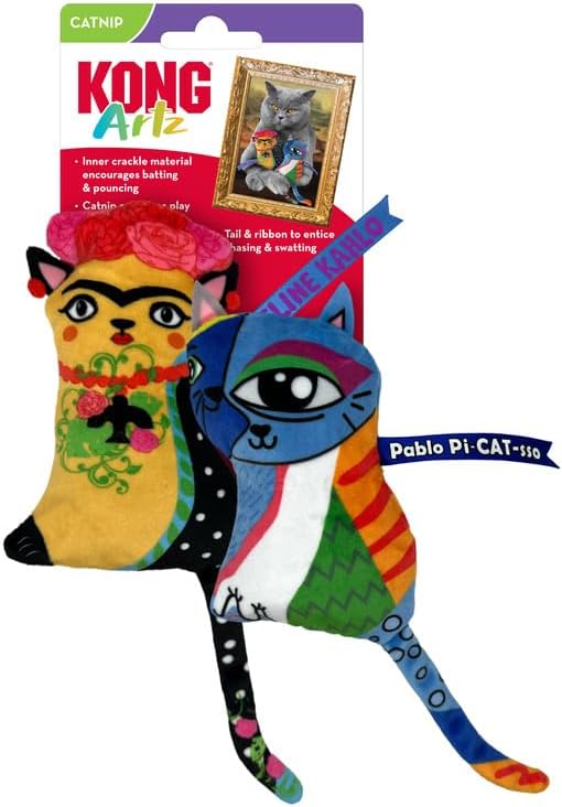 KONG Artz Cats - Crackling Cat Toys with Catnip