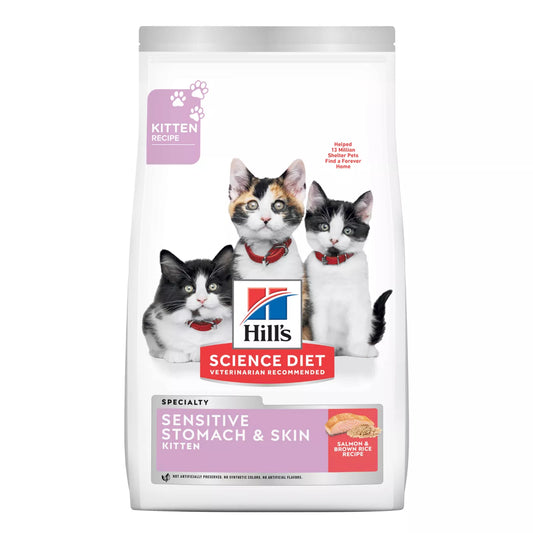 Hill's Science Diet Kitten Dry Food - Sensitive Stomach and Skin, Salmon & Brown Rice
