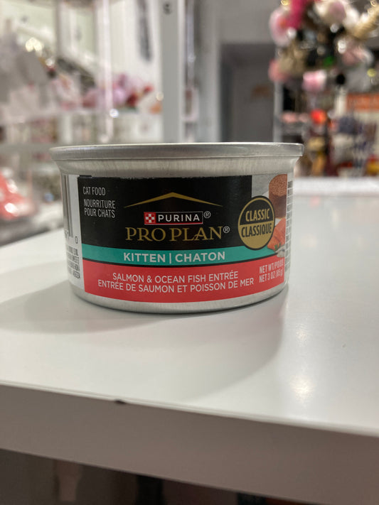 Purina® Pro Plan Kitten|Chaton, Salmon & Ocean Fish Entree Wet Cat Food - Classic, 3 Oz