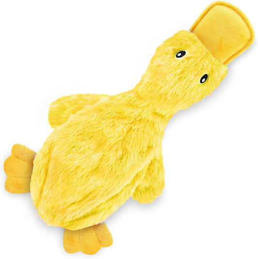 Crinkle Dog Toy, Soft Squeaker, Fun for Indoor Puppies - Yellow