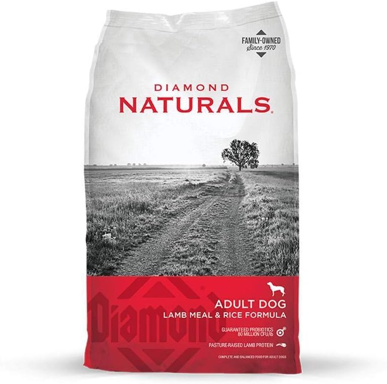 Diamond Naturals Adult Real Meat Recipe Premium Dry Dog Food With Real Pasture Raised Lamb Protein 6Lb